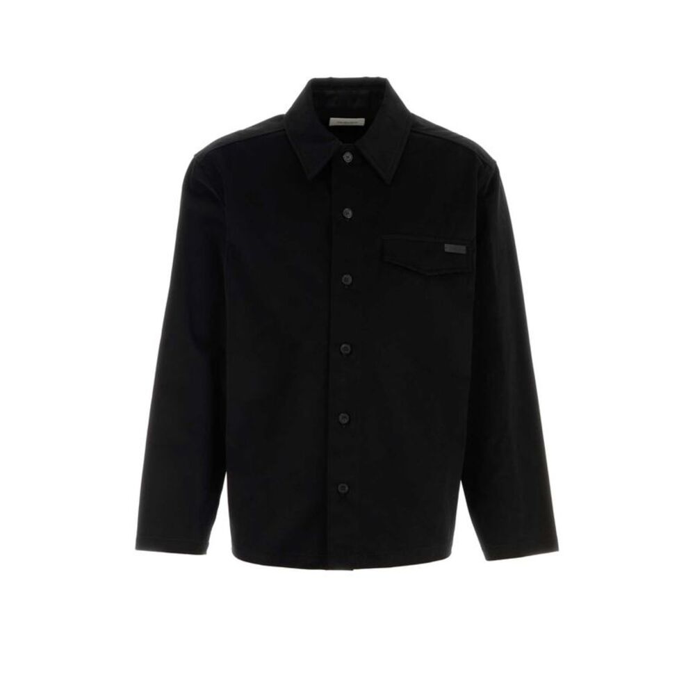 Saint Laurent Men Black Cotton Shirt